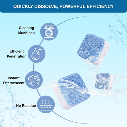 Go Clean Washing Machine Cleaner Tablets – 24 Pack (1 Year Supply) | Advanced Pet Hair & Odor Remover